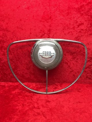 Vintage 1949 1950 Ford Deluxe Horn Ring And Button Scta Hot Rod
