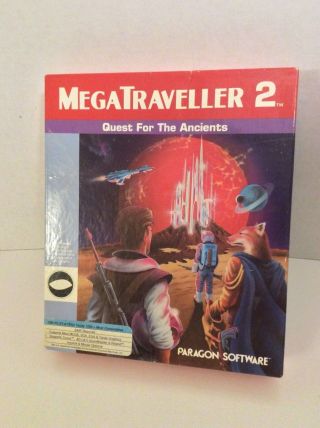 Megatraveller 2 Quest For The Ancients,  Pc 5.  25 Floppy,  Retro,  Vintage,  Complete