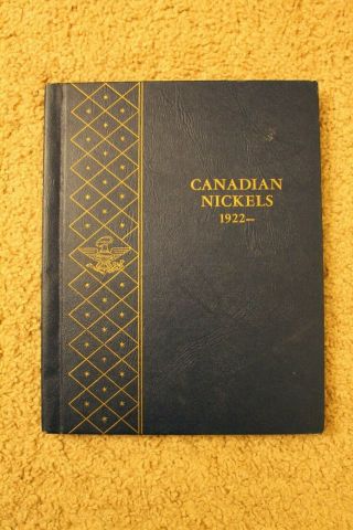 Vintage Whitman Album Canadian Nickels 1922 (1967) Binder Coin Book Canada Album