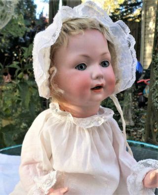 Antique German Bisque Head Doll 17 " Marked G 327 B Drgm 259 A 9 M Sleep Eyes
