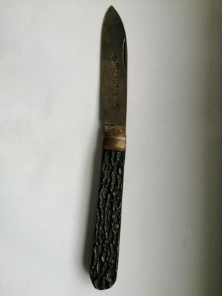 Friedr Herder Abr Sohn Solingen Germany Vintage Carbon Pocket Knife 2