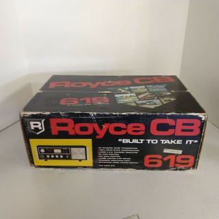 Vintage Royce 619 Cb Radio Base Station Transceiver With Mic (see Desc)