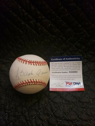 Hank Aaron Autographed Baseball Psa