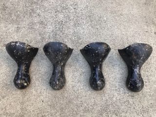 Set Of 4 Old Antique Cast Iron Clawfoot Bathtub Legs Claw Foot Feet Tub Vintage