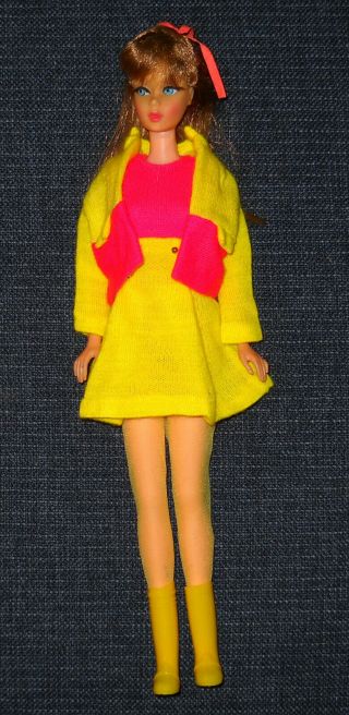 Vintage Brunette Tnt Barbie Doll With Mod Fashion