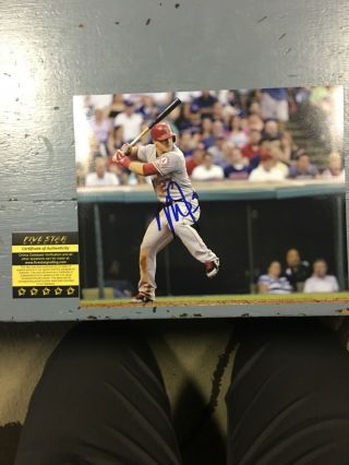 Mike Trout Signed Autograph 8x10 Photo Los Angeles Angels With