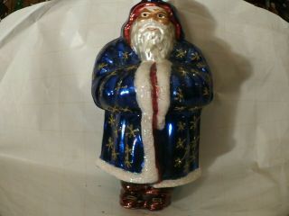 Vintage Christopher Radko Christmas Glass Ornament Santa Claus