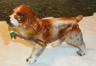 Vintage Mij Hunting Dog With Duck In Mouth Figurine