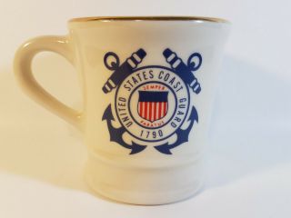 Mil Art United States Coast Guard Vintage Mug Gold Trim