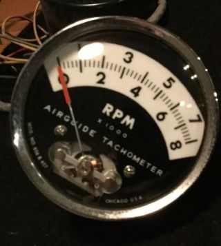 Vintage Airguide Tachometer 0 - 8,  000 Rpms Model 656 657