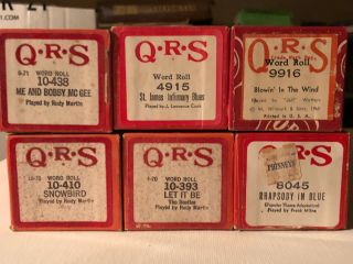 12 Qrs Vintage Piano Rolls Me&bobby Mcgee,  St.  James Infirmary Blues,  Let It Be