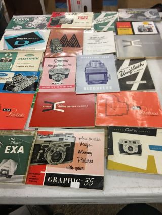 Approximately 60 Manuals For Vintage Cameras,  Lenses And Meters 2