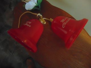 Vintage Electric Plastic Years And Christmas Lighted Bells Decor