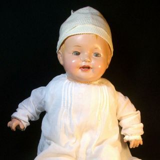 Vintage 24 In.  Composition & Cloth Baby Mama Doll Unmarked