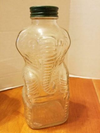 Vintage Grapette Syrup Soda Elephant Glass Bottle Bank