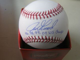 Joe Girardi Ny Yankees Signed Auto Oml Baseball W/4x Ws Champs Look - Jsa