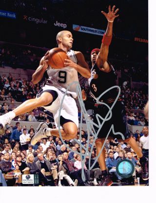Tony Parker Signed Photo 8x10 San Antonio Spurs Gai Cert Gv719315