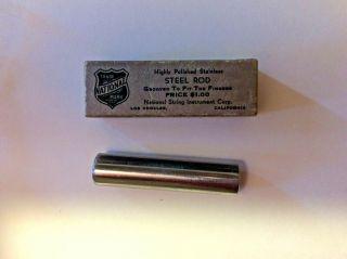 Vintage National Steel Guitar Tone Bar Slide With Box.
