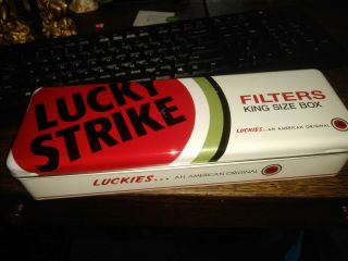 Metal Lucky Strike Cigarette Container,  Empty