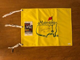 Bernhard Langer Signed Undated Augusta Masters Golf Flag Autograph Jsa