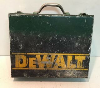 Vintage Metal Tool Case Storage Box Only For Dewalt Drill