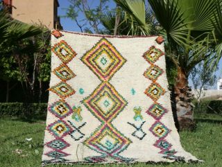 Vintage - Authentic Woolen Azilal Rug Berber - Moroccan Rug / Teppich 6 