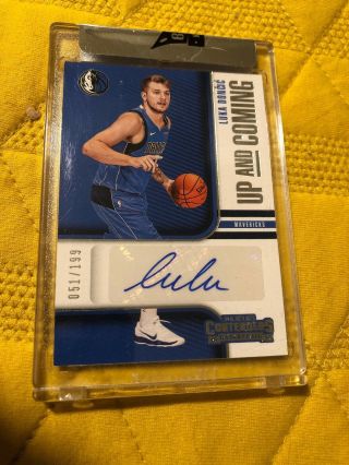 2018 - 19 Contenders Luka Doncic Up And Coming Rc Auto Autograph 051/199 Lc