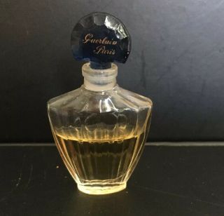 Vintage Shalimar Eau Du Toilette Perfum Guerlain Paris France.  17 Oz Glass