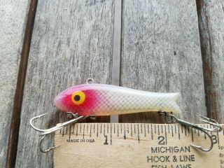 Vintage Fishing Lure - Mitte Mike - Palm Sporting Goods,  Louisiana - White Scale