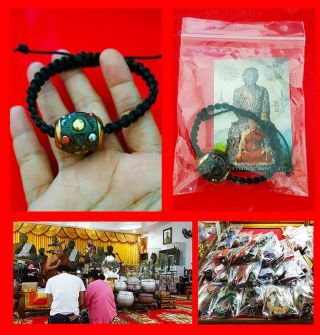 Thai Amulet Master Of Leklai Palang Lokathat Bracelet Magic Lp Yai Somporn No.  2