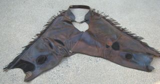 Vintage Western " Journeymen " Leather Shot Gun Chaps.  Men Or Women