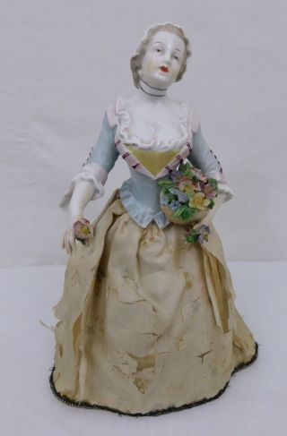Stunning Antique c.  1900 German Porcelain Half Doll Finely Detailed 2