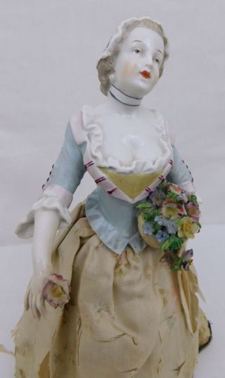 Stunning Antique c.  1900 German Porcelain Half Doll Finely Detailed 3