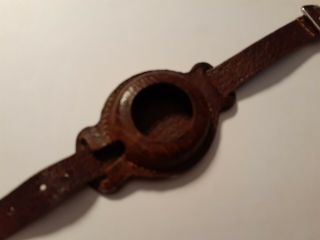 Ww1 Trench Wrist Strap For Military Small Pocket Watch Vtg Leather Band 1 3/4 "