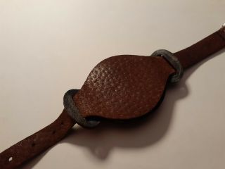 WW1 TRENCH WRIST STRAP for MILITARY SMALL POCKET WATCH VTG LEATHER BAND 1 3/4 