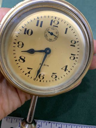 Antique Elgin Watch Co 8 Days Car Clock Large Clock Q2e2