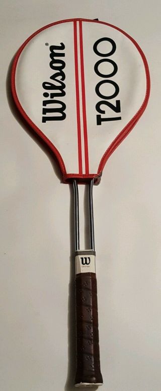 Vintage Wilson T - 2000 T2000 Jimmy Connors Tennis Racquet 4 - 1/2 " Medium Racket
