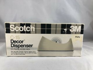 Vintage 3m Scotch C - 15 Decor Tape Dispenser Desert Sand Putty Desk
