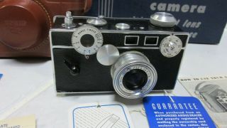 VINTAGE 1948 ARGUS C3 CAMERA - 50MM LENS W/CASE - STRAP & BOX,  MORE 2