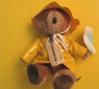 Vintage Paddington Bear Yellow Rain Coat Hat By Eden Toys 1986 W/tags
