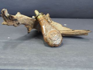 Antique Copper & Brass James Dixon Powder Flask