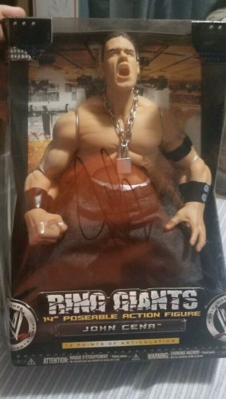 John Cena Wwe Signed Autograph Classic Ring Giants Figure