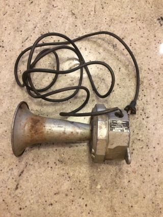 Vintage Benjamin Industrial Horn Electric Signal Alarm And