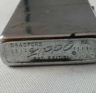 Vintage 1966 Zippo Lighter Engraved J.  L.  P.  And 12.  19.  66 Polished Case