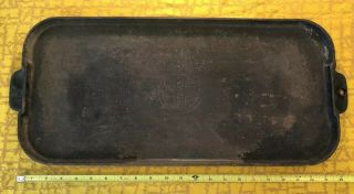 Antique Griswold Cast Iron Griddle 9 746 21”x9.  25” 11 Pounds Erie Pa Usa 