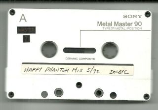 Vintage Gently As Blank Sony Ceramic Metal Master 90 Type Iv Cassette