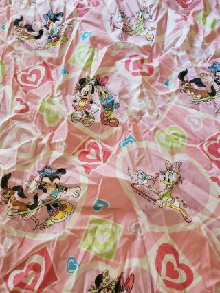 Vintage 90s Walt Disney Company Mickey Minnie Mouse Daisy Duck Twin Fitted Sheet