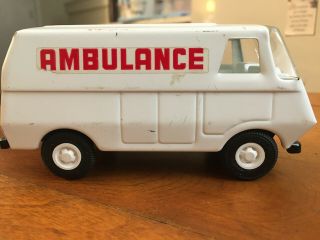 Vintage Pressed Steel Tiny Tonka Ambulance Van White