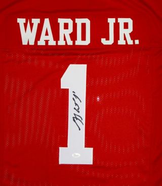 Greg Ward Autographed College Style Red Jersey - JSA Witnessed Authenticated 2