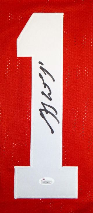 Greg Ward Autographed College Style Red Jersey - JSA Witnessed Authenticated 3